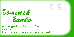 dominik banko business card